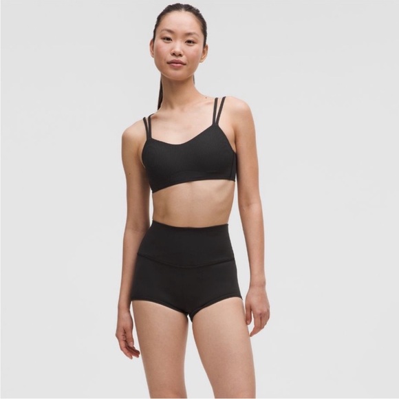 Ribbed Lululemon Like a Cloud Ribbed Bra - Black - Picture 3 of 5